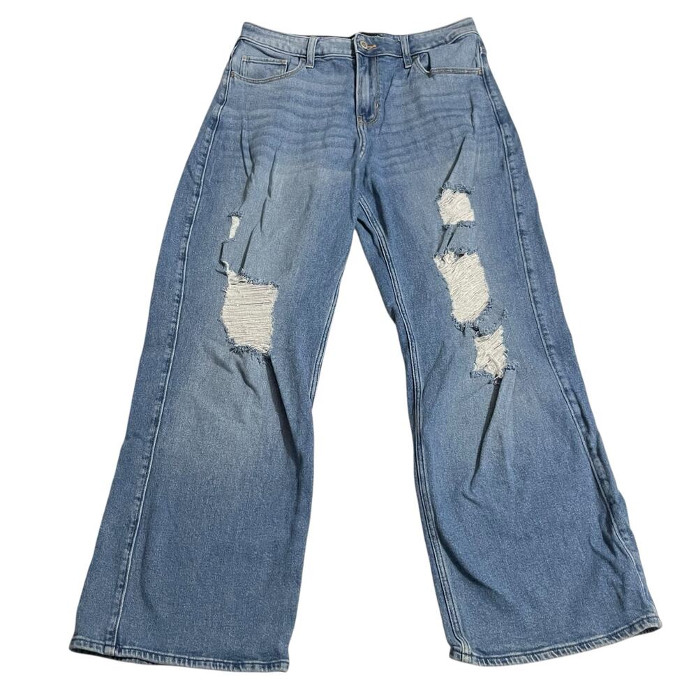 Hollister Jeans Womens Juniors Size 11 High Rise Vintage Baggy Loose Wide Leg